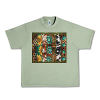 Oil Green western patterns brushstroke Urban Heavy Tee - BarkalooDesign