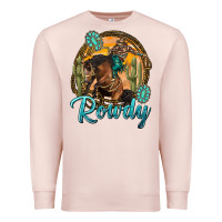 Pale Pink western rowdy Premium Sweatshirt - NancyCooperArtShop
