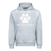 Heather Grey Plays Well With Dogs Urban Hoodie - Bettercallsaul