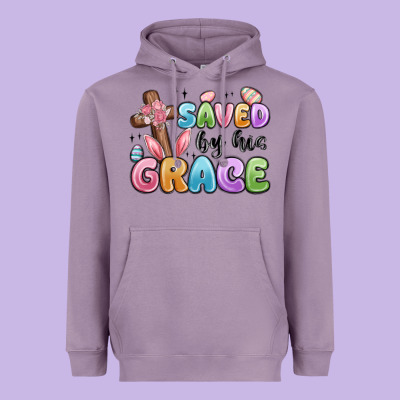 Saved By His Grace Heavyweight Hoodie Designed By Maliassmallbusiness
