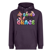 Plum saved by his grace Heavyweight Hoodie - MaliasSmallBusiness