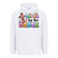 White saved by his grace Heavyweight Hoodie - MaliasSmallBusiness