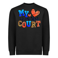 Black my heart is on that court basketball Heavyweight Sweatshirt - Zillion Design Studio