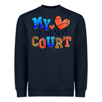 Navy my heart is on that court basketball Heavyweight Sweatshirt - Zillion Design Studio