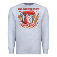 Heather Grey bake same one happy Premium Sweatshirt - MaliasSmallBusiness