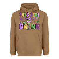 Toasted Coconut this girl needs a drink Heavyweight Hoodie - MaliasSmallBusiness