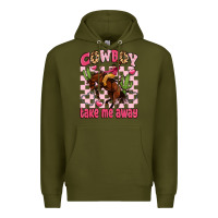 Army Green cowboy take me away Premium Hoodie - LillyAllenDesigns