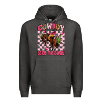 Charcoal Heather cowboy take me away Premium Hoodie - LillyAllenDesigns