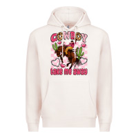 Pale Pink cowboy take me away Premium Hoodie - LillyAllenDesigns