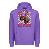 Purple cowboy take me away Premium Hoodie - LillyAllenDesigns