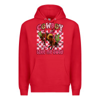 Red cowboy take me away Premium Hoodie - LillyAllenDesigns