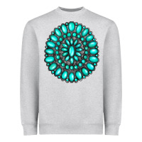 Heather Grey gemstone jewelry Heavyweight Sweatshirt - RanaPortraitStore