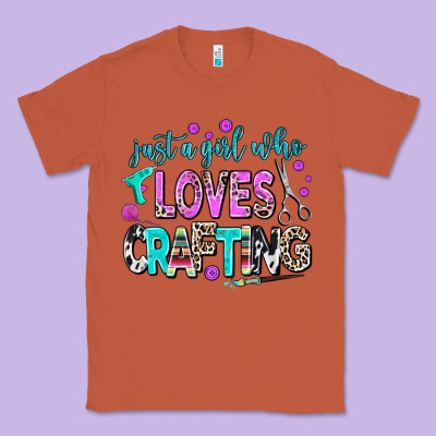 Just A Girl Who Loves Crafting Classic Tee Designed By Adodesignshop