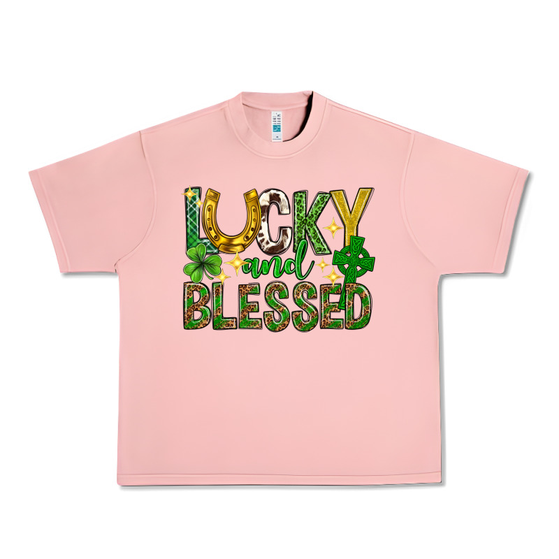 Lucky And Blessed St. Patricks Day Urban Heavy Tee by Neo Western | Teevron