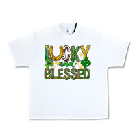 White Lucky and blessed st. patricks day Urban Heavy Tee - Neo Western