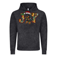 Vintage Black dachshund puppy christmas joy Vintage Hoodie - RanaPortraitStore
