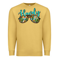 Antique Gold western howdy police sunglasses Premium Sweatshirt - NancyCooperArtShop