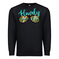 Black western howdy police sunglasses Premium Sweatshirt - NancyCooperArtShop