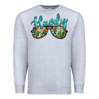 Heather Grey western howdy police sunglasses Premium Sweatshirt - NancyCooperArtShop