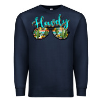 Navy western howdy police sunglasses Premium Sweatshirt - NancyCooperArtShop