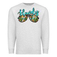 Oatmeal Heather western howdy police sunglasses Premium Sweatshirt - NancyCooperArtShop