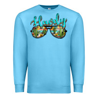 Ocean Blue western howdy police sunglasses Premium Sweatshirt - NancyCooperArtShop