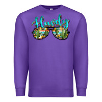 Purple western howdy police sunglasses Premium Sweatshirt - NancyCooperArtShop