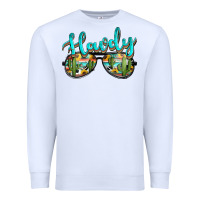 White western howdy police sunglasses Premium Sweatshirt - NancyCooperArtShop