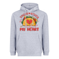 Heather Grey tacos never broke my heart Heavyweight Hoodie - MaliasSmallBusiness