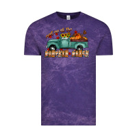 Cloud Purple meet me af the pumpkin patch Vintage Tee - CowhideDigitalArt