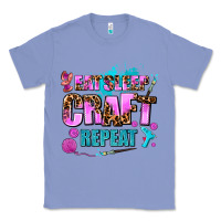 Colony Blue eat sleep craft repeat Classic Tee - AdoDesignShop