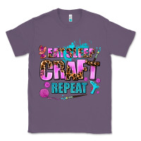 Lavender eat sleep craft repeat Classic Tee - AdoDesignShop