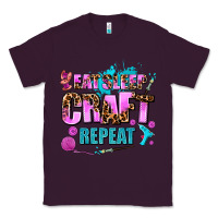 Plum eat sleep craft repeat Classic Tee - AdoDesignShop