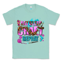 Seafoam eat sleep craft repeat Classic Tee - AdoDesignShop