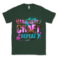 Sports Green eat sleep craft repeat Classic Tee - AdoDesignShop