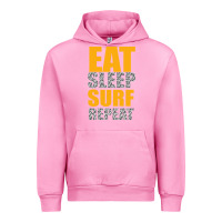 Fuchsia Pink eat sleep surf repeat Urban Hoodie - Bettercallsaul