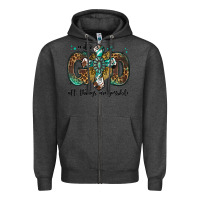 Charcoal Heather with god all things are possible gemstone cross Zipper Hoodie - Jasminsmagicworld