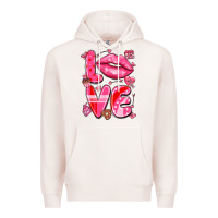 Pale Pink love with lips Premium Hoodie - LillyAllenDesigns