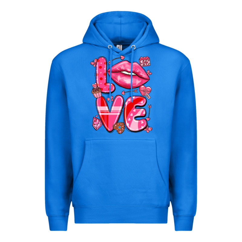 Love With Lips Premium Hoodie by LillyAllenDesigns | Teevron