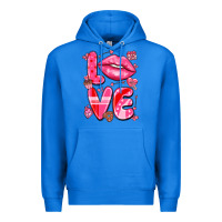 True Royal love with lips Premium Hoodie - LillyAllenDesigns