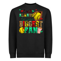 Black i will always be your biggest fan softball Heavyweight Sweatshirt - Zillion Design Studio