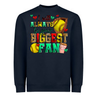 Navy i will always be your biggest fan softball Heavyweight Sweatshirt - Zillion Design Studio