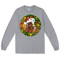 Heather Grey Christmas horse Long Sleeve Tee - Artiststas