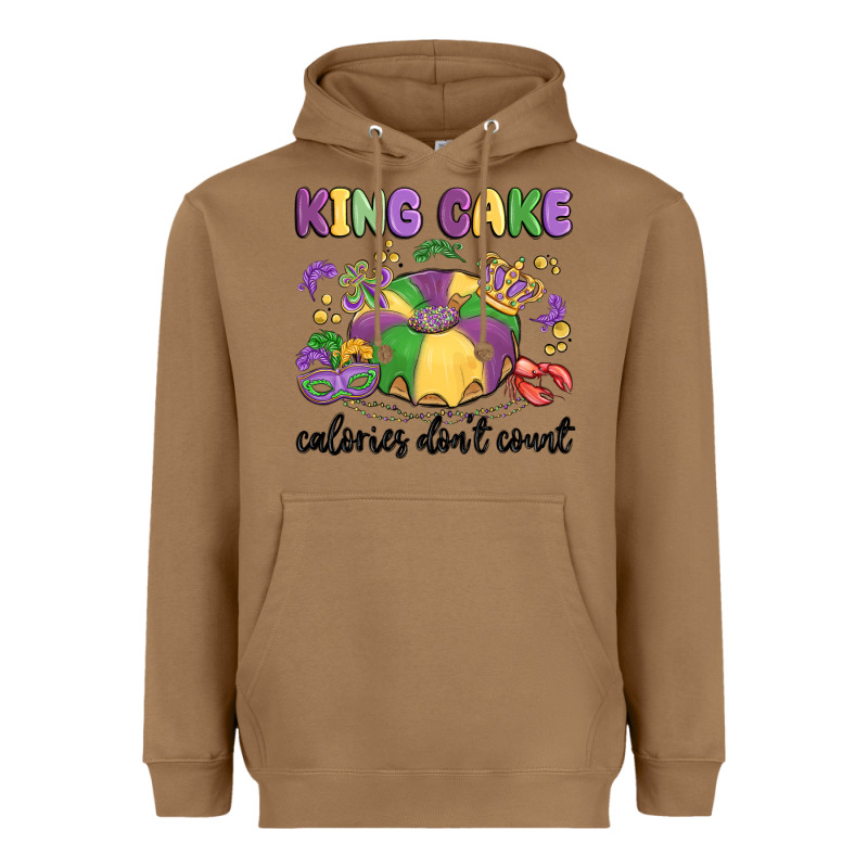 King Cake Calories Don't Count Heavyweight Hoodie by MaliasSmallBusiness | Teevron