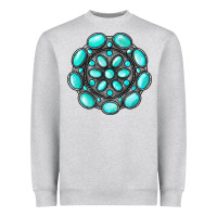 Heather Grey gemstone jewelry Heavyweight Sweatshirt - RanaPortraitStore