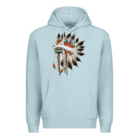 Blue Mist indian headress Premium Hoodie - AdoDesignShop