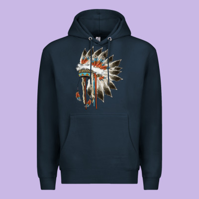 Indian Headress Premium Hoodie Designed By Adodesignshop
