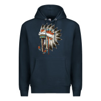 Navy indian headress Premium Hoodie - AdoDesignShop