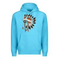 Ocean Blue indian headress Premium Hoodie - AdoDesignShop