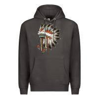 Smoke indian headress Premium Hoodie - AdoDesignShop